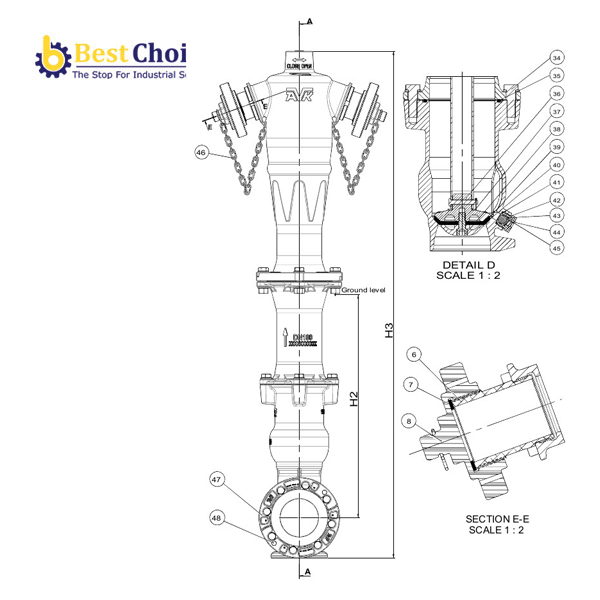 AVK Trụ cứu hỏa nổi, PN16, CTC 120
