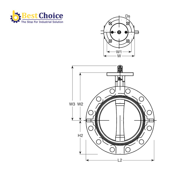 AVK VAN BƯỚM ĐỒNG TÂM KIỂU U-SECTION, PN10 820