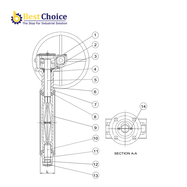 AVK VAN BƯỚM ĐỒNG TÂM LỚP LÓT CAO SU RỜI, PN10-PN16 76-70