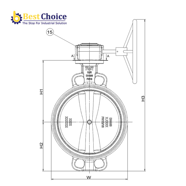 AVK VAN BƯỚM ĐỒNG TÂM LỚP LÓT CAO SU RỜI, PN10-PN16