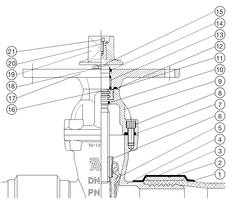 AVK VAN CỔNG, ĐẦU ỐNG PE, PN16