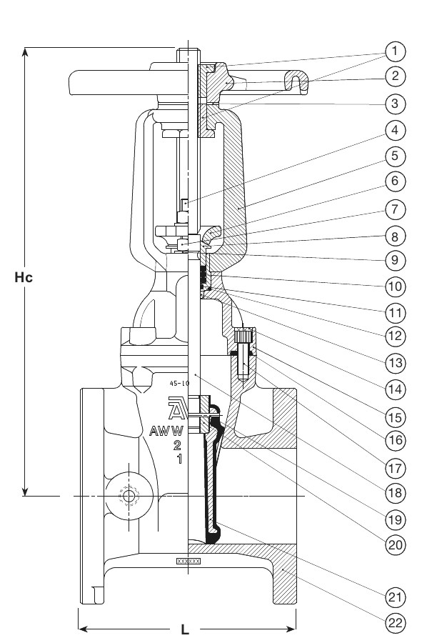 AVK VAN CỔNG MẶT BÍCH, AWWA, PN10-PN16 4556