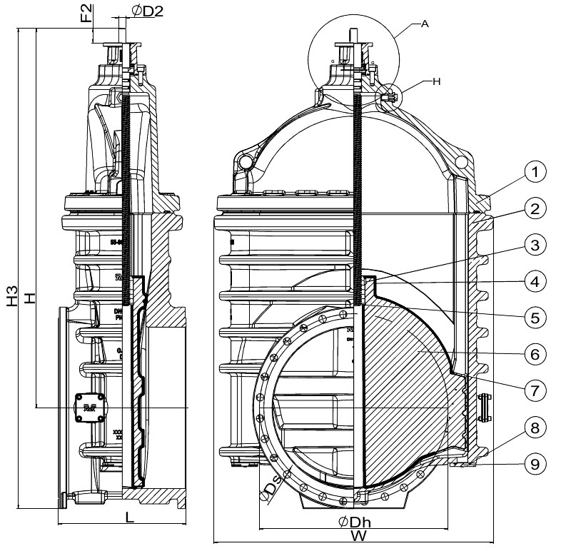 AVK VAN CỔNG MẶT BÍCH, EN 1074, PN16