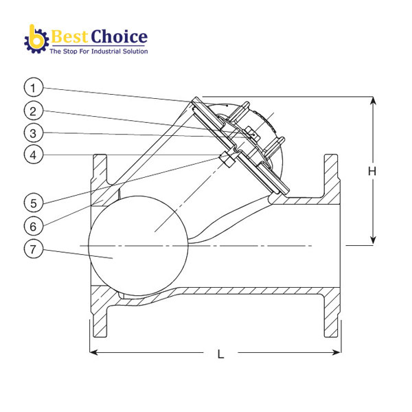 AVK VAN MỘT CHIỀU BI, MẶT BÍCH