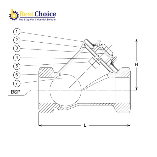 AVK VAN MỘT CHIỀU BI NỐI REN, PN10 5340