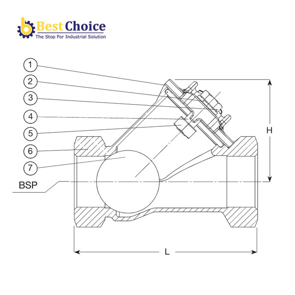 AVK VAN MỘT CHIỀU BI NỐI REN
