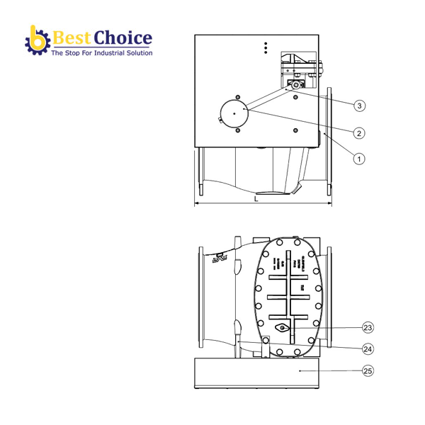 AVK VAN MỘT CHIỀU CÁNH LẬT MẶT TỰA KIM LOẠI PN16