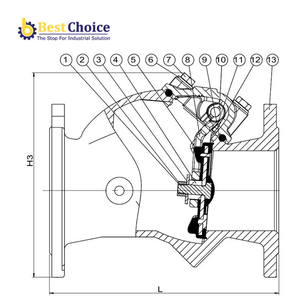 AVK VAN MỘT CHIỀU CÁNH LẬT, PN10-PN16