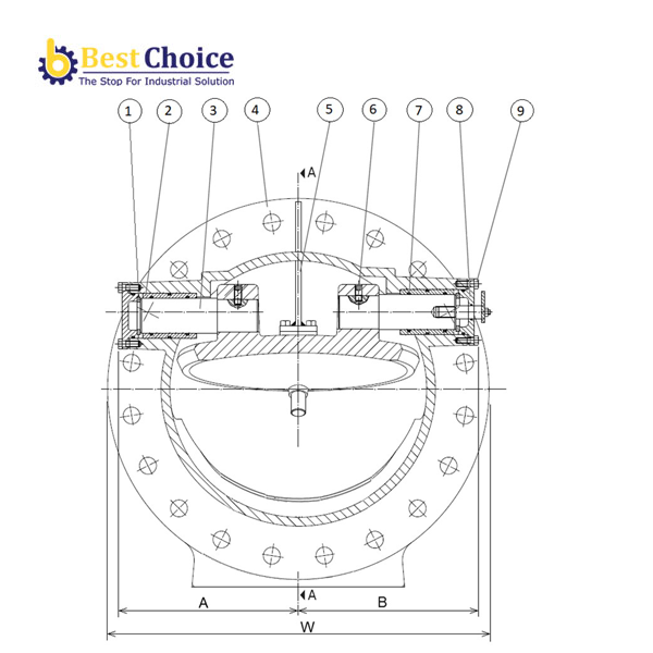 AVK VAN MỘT CHIỀU ĐĨA NGHIÊNG, MẶT TỰA NGHIÊNG KIM LOẠI, PN10-PN16