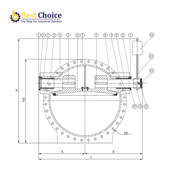 AVK VAN MỘT CHIỀU ĐĨA NGHIÊNG (TILTING) GANG DẺO, PN16