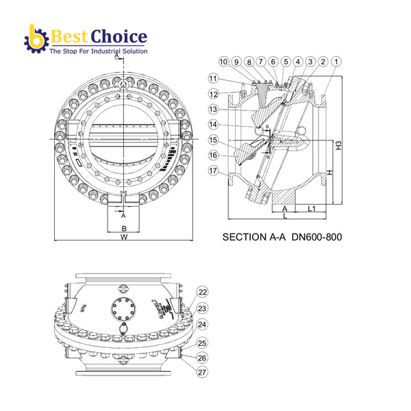 AVK VAN MỘT CHIỀU RECOIL MẶT TỰA KIM LOẠI