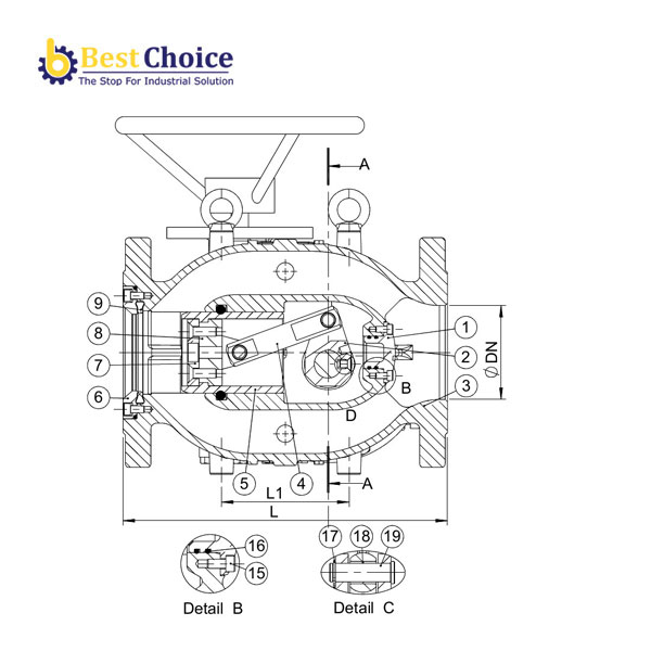 AVK VAN PÍT TÔNG MẶT BÍCH, THÉP KHÔNG GỈ, PN16