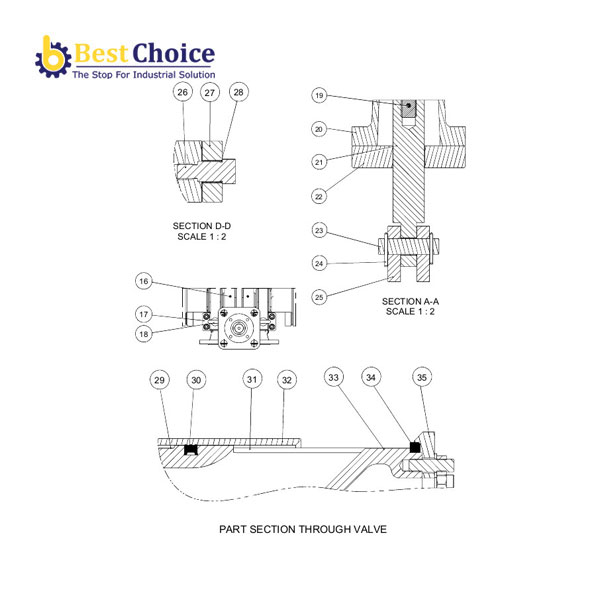 AVK VAN XẢ KIỂU FIXED CONE, PN16 001
