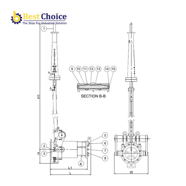 AVK VAN XẢ KIỂU FIXED CONE, PN16 857