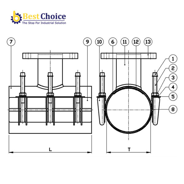BẢN VẼ AVK ĐAI SỬA CHỮA, PN16, D2-001