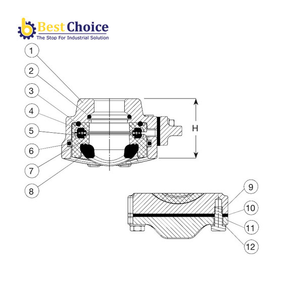 BẢN VẼ AVK ĐẦU ĐAI KHỞI THỦY KÈM DAO NGẮT, PN10, 9-001