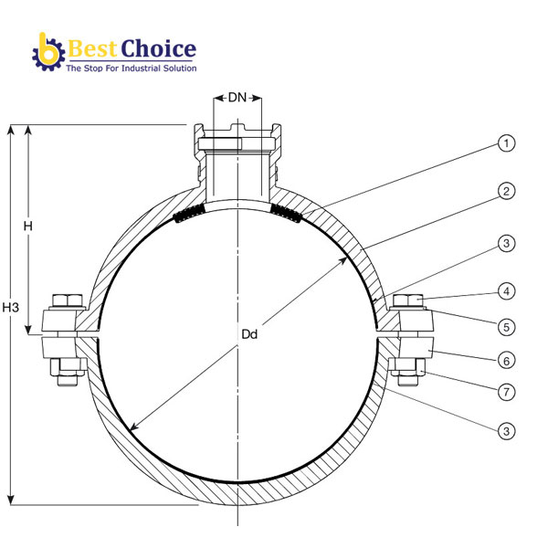 BẢN VẼ AVK SUPA LOCK ĐAI HỎI THỦY, PN16, 00-003
