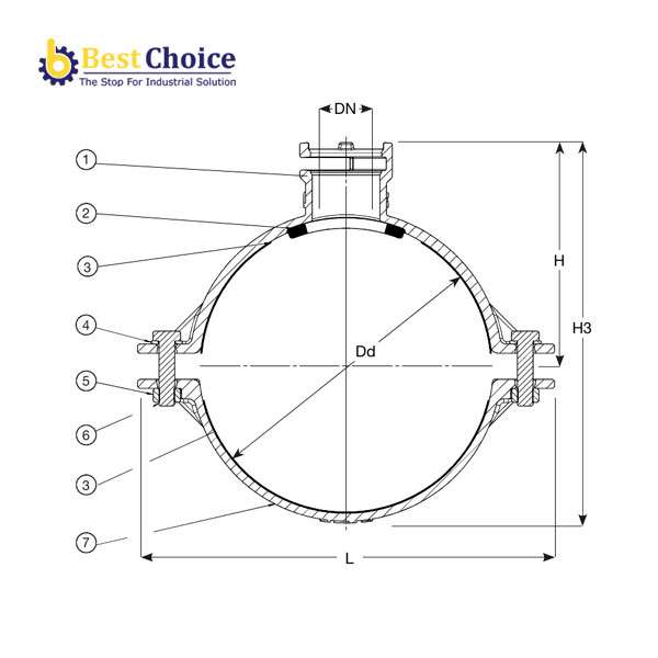 BẢN VẼ AVK SUPA LOCK ĐAI KHỞI THỦY, PN16, 14-003