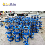 Metal bellows with carbon steel spray painted flange