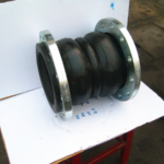 Stainless steel flange double ball rubber joint-1